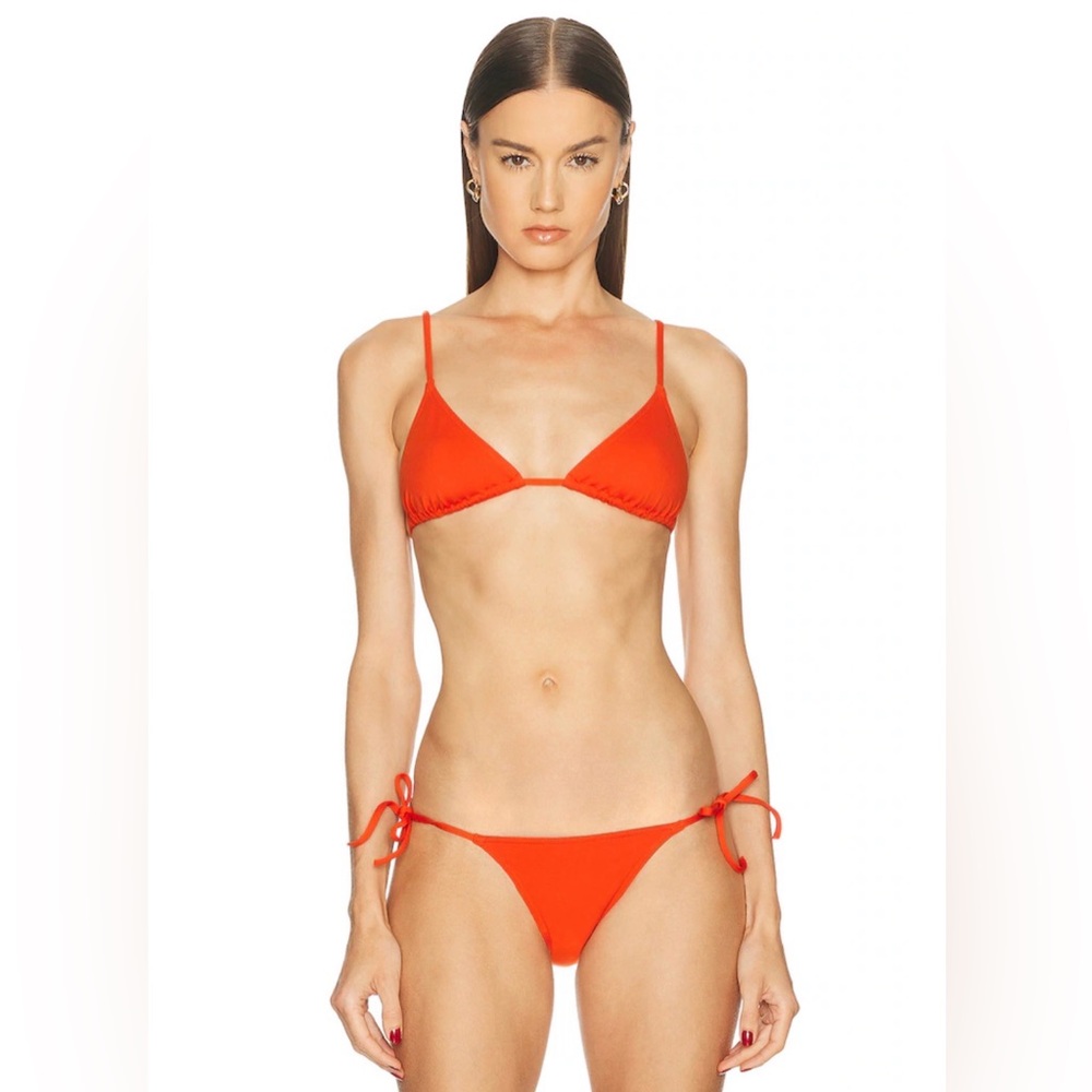 ERES Mouna Women's Red Triangle String Bikini Top and Bottom Set